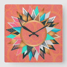 Aquamarines Gold Pink Aztec Südwestdekor