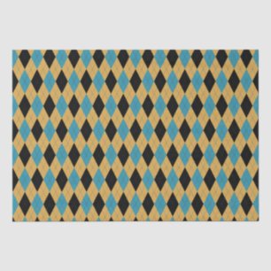 Aquamarines Gold und Schwarz Classic Raute Diamant Seidenpapier