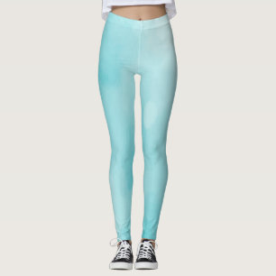 Aquamarines Gradientdesign im weißen Hintergrund Leggings