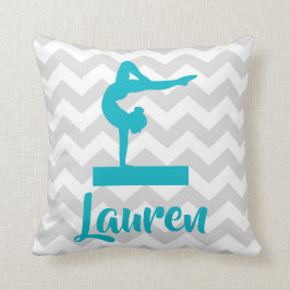 Aquamarines graues Gymnastikthrow-Kissen Kissen