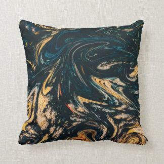 Aquamarines graues Schwarz-Weiß-Kissen Kissen