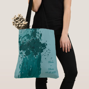 Aquamarines Green Paint Spritzer Party Geschenk