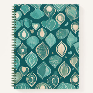 Aquamarines Green Seashell Spiral Notebook ästhe Notizbuch