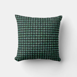 Aquamarines Green Weave Muster Kissen
