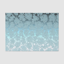Aquamarines grünes Elegant-Sukkulentes Blumenmuste Seidenpapier
