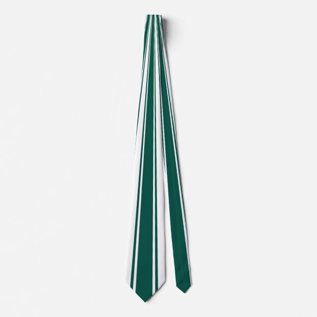 Aquamarines grünes Funky Stripe Muster Krawatte (Vorderseite)