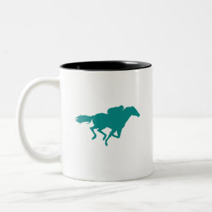 Aquamarines Grünpferd Zweifarbige Tasse