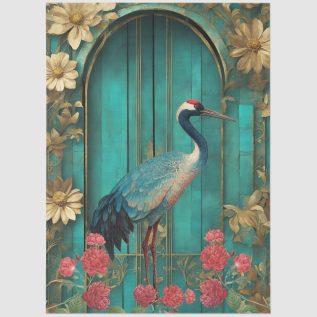 Aquamarines Handwerkspapier für große Shabby Chice Seidenpapier (Vorderseite)