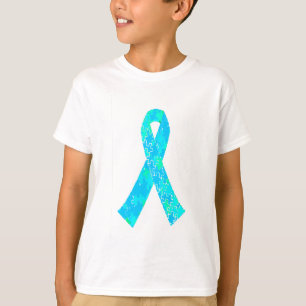 Aquamarines Himmel-Blau-Puzzle-Muster-Band T-Shirt
