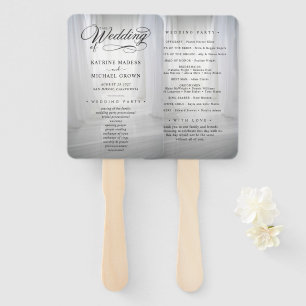 Aquamarines Hochzeitsprogramm Hand Fan Fächer