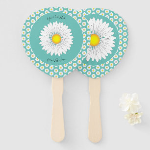 Aquamarines Hübsches kleines Daisy-Paddel Fächer