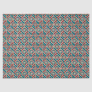 Aquamarines, kastanienbraunes, beige ethnisches seidenpapier