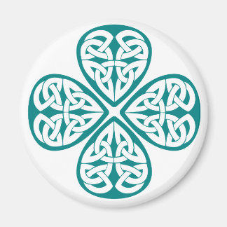 Aquamarines Kleeblatt Celtic Knot Magnet