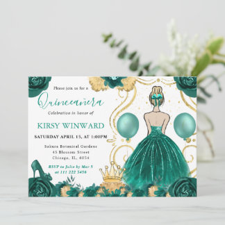 Aquamarines Kleid Blonde Hair Princess Quinceanera Einladung