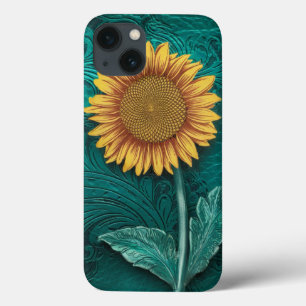 Aquamarines Leder Case-Mate iPhone Hülle