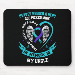 Aquamarines Lila Ribbon Suizidbewusstsein Shirt Mousepad