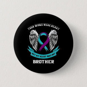Aquamarines Lila Selbstmordbewusstsein Bruder Ihre Button