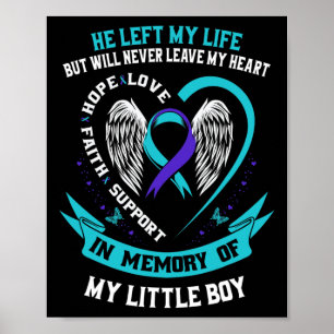 Aquamarines Lila Selbstmordbewusstsein Little Boy Poster