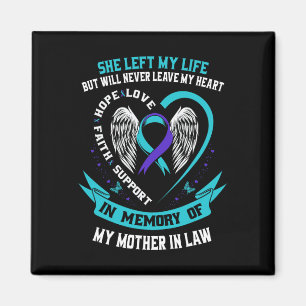 Aquamarines Lila Selbstmordbewusstsein Shirt Mutte Magnet
