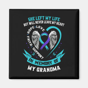 Aquamarines Lila Selbstmordbewusstsein Shirt Oma P Magnet