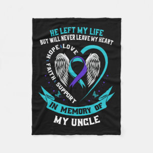 Aquamarines Lila Selbstmordbewusstsein Shirt Onkel Fleecedecke