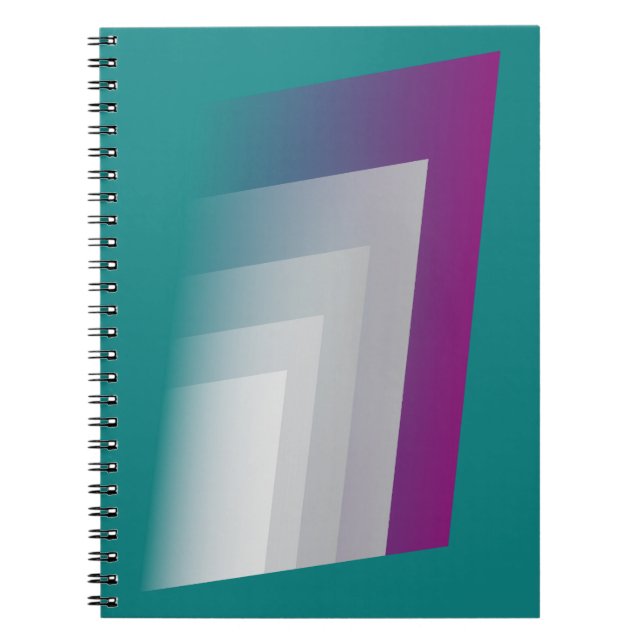 Aquamarines Magenta grau Notizblock (Vorderseite)