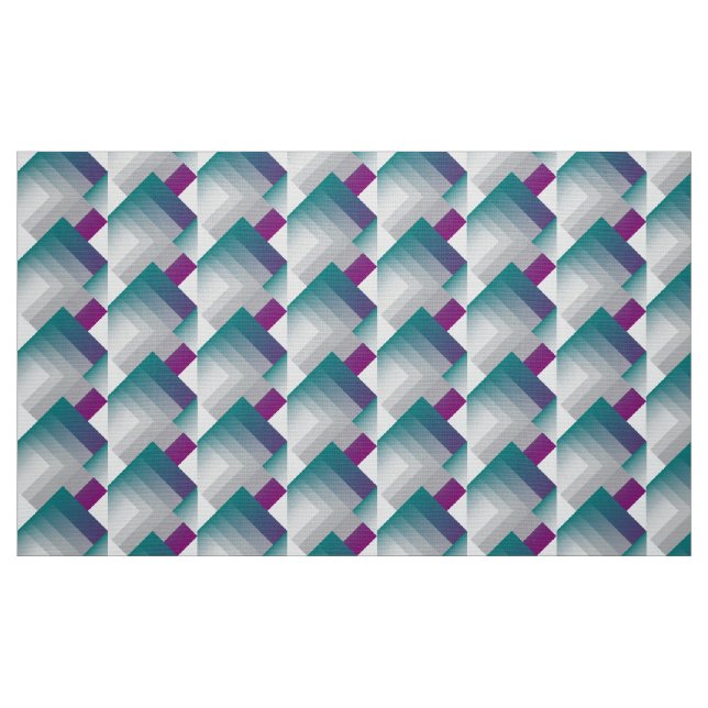 Aquamarines Magenta grau Stoff (Fat Quarter (45,7 x 55,9 cm))