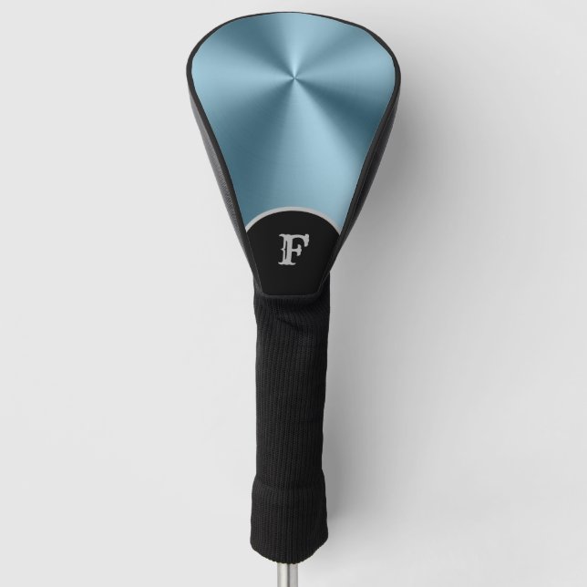 Aquamarines Metallic Monogramm Golf Headcover (Vorderseite)
