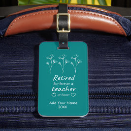 Aquamarines Monogramm des personalisierten Rentenl Gepäckanhänger
