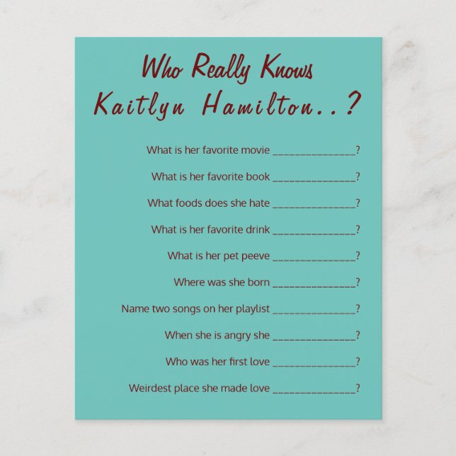 Aquamarines Monogramm 💍 Modernes Brautparty (Vorderseite)