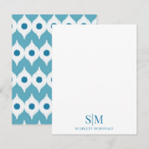 Aquamarines Muster für Abstrakte Monogramm-Formen