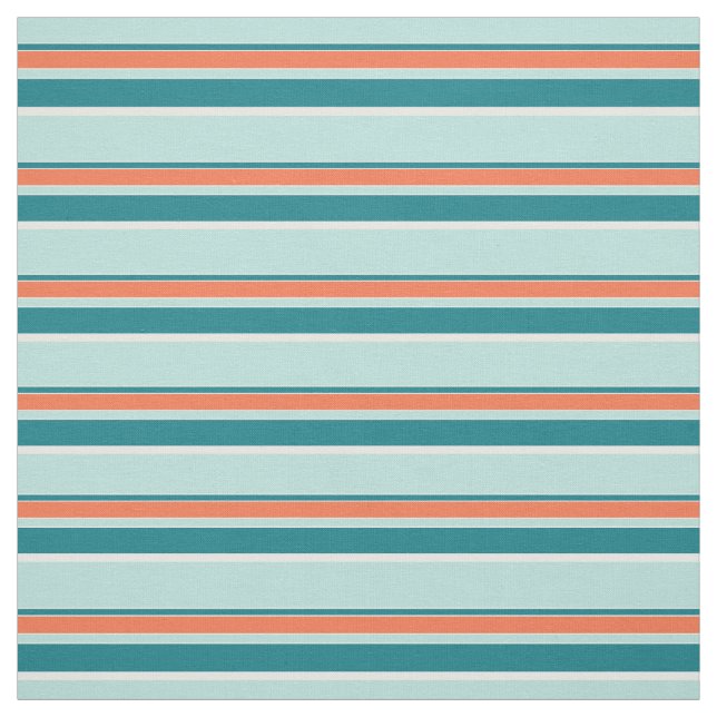Aquamarines Muster für Meeresfrüchte-Grünes Orange Stoff (Muster)