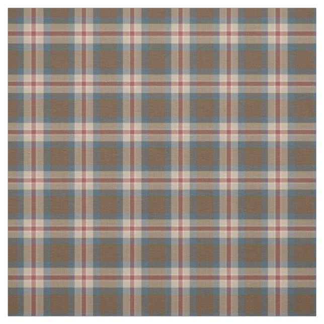 Aquamarines Muster von Blaubeige-Braunen-Tartan-Qu Stoff (Muster)