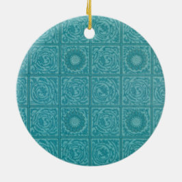 Aquamarines Muster (von William Morris) Keramik Ornament