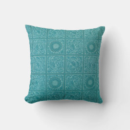 Aquamarines Muster (von William Morris) Kissen