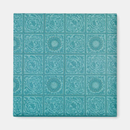 Aquamarines Muster (von William Morris) Magnet