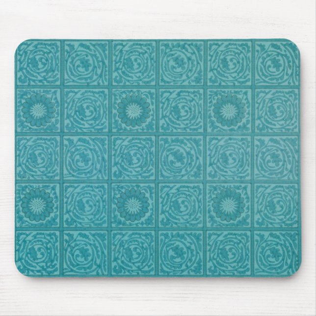 Aquamarines Muster (von William Morris) Mousepad (Vorne)