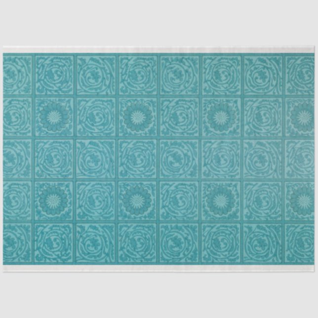 Aquamarines Muster (von William Morris) Seidenpapier (Vorderseite)