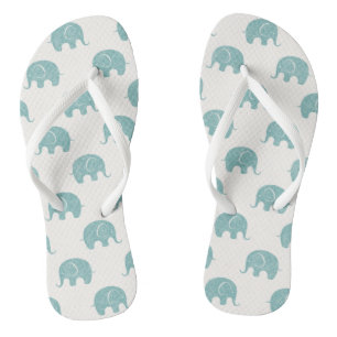 Aquamarines Niedliches Elefantenmuster Flip Flops