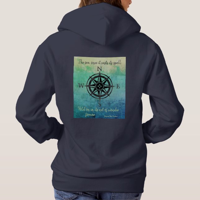 Aquamarines Ombre Sea Hoodie (Rückseite)