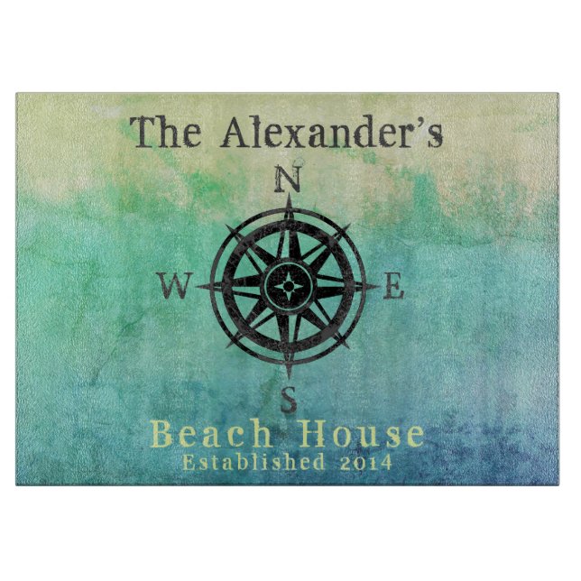 Aquamarines Ombre Sea Naugram Schneidebrett (Vorderseite)