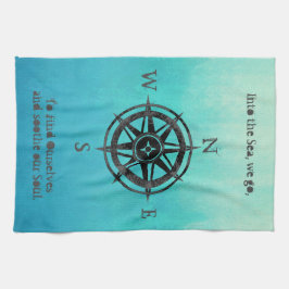 Aquamarines Ombre Sea Nautic Geschirrtuch