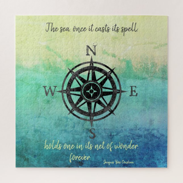 Aquamarines Ombre Sea Puzzle (Vertikal)