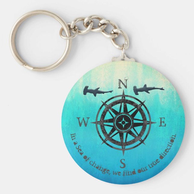 Aquamarines Ombre Sea Schlüsselanhänger (Vorne)