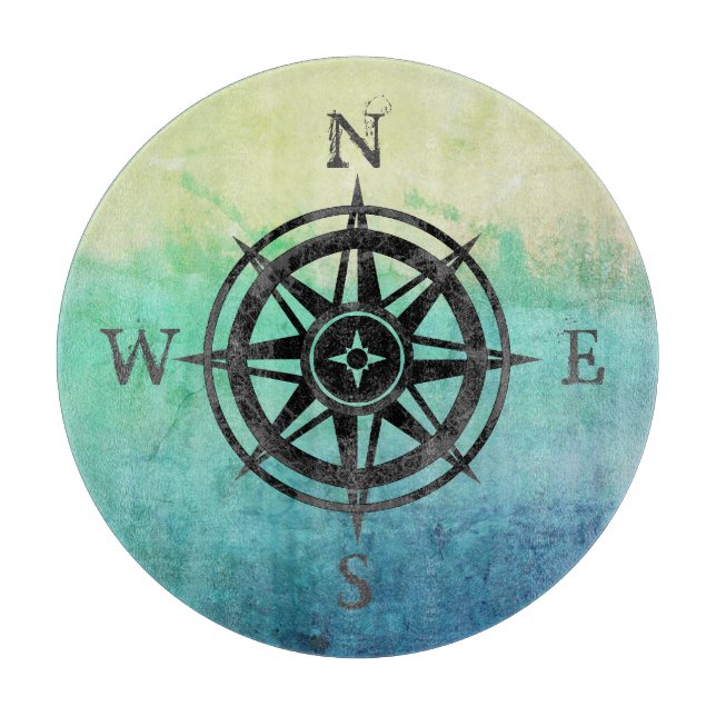 Aquamarines Ombre Sea Schneidebrett (Vorderseite)