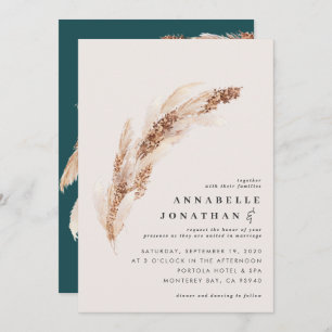 Aquamarines Pampas-Gras-Hochzeit