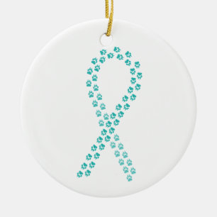 Aquamarines Pawprint Band Keramikornament