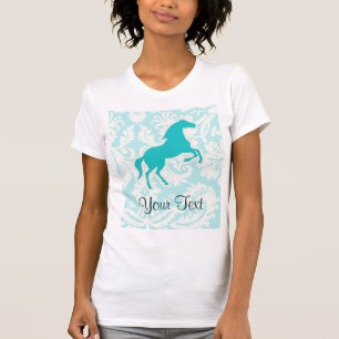 Aquamarines Pferd T-Shirt