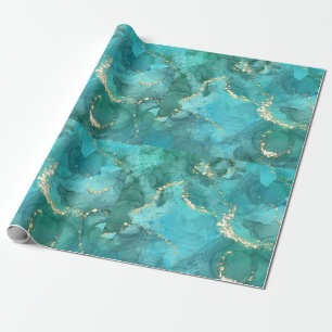 Aquamarines Reset-Design-Wrapping-Papier Geschenkpapier