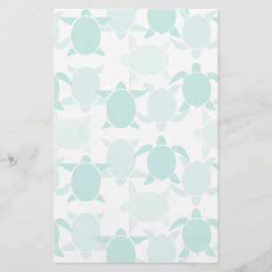 Aquamarines Schildkröte-Muster Briefpapier